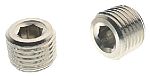 RS PRO Brass Pipe Fitting, Straight Threaded Plug, Male R 1/4in