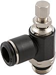RS PRO Threaded Flow Regulator x Push In 10mm Tube Outlet Port