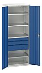 Bott 2 Door, 3 Drawer Steel Floor Standing Cupboard, 2000 x 800 x 550mm