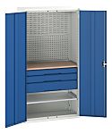 Bott 2 Door, 3 Drawer Steel Floor Standing Cupboard, 2000 x 1050 x 550mm