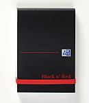 Black n Red A7 Casebound Hardcover Notepad, 96 Plain Sheets