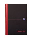 Black n Red A5 Casebound Hardcover Notepad, 96 Ruled Sheets