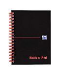 Black n Red A6 Wirebound Hardcover Notepad, 70 Ruled Sheets