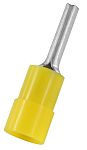 RS PRO Insulated Crimp Pin Connector, 4mm² to 6mm², 12AWG to 10AWG, 2.8mm Pin Diameter, 14mm Pin Length, Yellow
