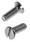 RS PRO Slot Countersunk A2 304 Stainless Steel Machine Screws DIN 963, M2.5x4mm