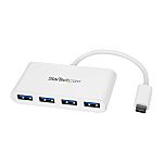 StarTech.com 4 Port USB 3.0 USB A, USB C  Hub, USB Bus Powered, 80 x 41 x 15mm