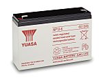 Yuasa 6V Faston 6.35mm Sealed Lead Acid Battery, 12Ah