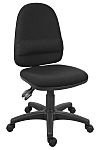 Silla oficina RS PRO de color Negro ajustable Sobre Ruedas, asiento de Tela, alt. asiento 44 → 58cm