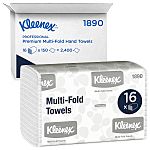 Kimberly Clark Kleenex Folded White Paper Towel, 230mm, 150 x 16 Sheets