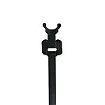 RS PRO Cable Tie, Releasable, 330mm x 6.8 mm, Black 316 Stainless Steel