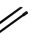 RS PRO Cable Tie, Ball Lock, 150mm x 4.6 mm, Black 316 Stainless Steel