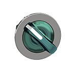 Schneider Electric ZB4 Series 2 Position Selector Switch Head, 30mm Cutout, Green Handle