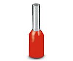 Phoenix Contact Insulated Bootlace Ferrule Kit, 6mm Pin Length, 1.5mm Pin Diameter, Red