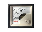 Amperímetro analógico de panel AC RS PRO, valor máx. 10 (Input) A, 100/5 (CT) A, 200 (Scle) A, 1 %, dim. 45mm x 45mm