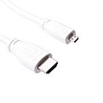 Official Raspberry Pi micro-HDMI to Standard-Male Cable, 1mtr White
