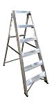 RS PRO Aluminium 6 steps Step Ladder, 1.26m open length