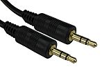 RS PRO Male 3.5mm Stereo Jack to Male 3.5mm Stereo Jack Aux Cable, Black, 500mm