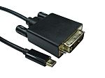1MTR USB TYPE C M - DVI M BLACK CABLE 4K