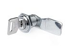 RS PRO Chrome Die Cast Cabinet Lock, 20mm Panel-to-Tongue, Key Unlock