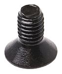 RS PRO Black, Self-Colour Steel Hex Socket Countersunk Screw, DIN 7991, M16 x 45mm