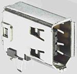 Conector Firewire Molex 53460-0639, 6 contactos, Ángulo de 90° , Montaje en orificio pasante, Hembra