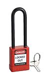 RS PRO Red 1-Lock Aluminium, Nylon Safety Lockout, 6.4mm Shackle