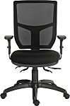 Silla oficina RS PRO de color Negro ajustable Sobre Ruedas, asiento de Tela, alt. asiento 52 → 64cm