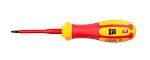 RS PRO Pozidriv Insulated Screwdriver, PZ0 Tip, 60 mm Blade, VDE/1000V, 150 mm Overall