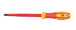 RS PRO Pozidriv Insulated Screwdriver, PZ3 Tip, 150 mm Blade, VDE/1000V, 260 mm Overall