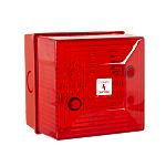Clifford & Snell FL40 Series Red Flashing Beacon, 24 V dc, Surface Mount, Xenon Bulb, IP65