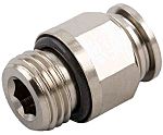 RS PRO Push-in Fitting, G 1/4 Male to Push In 6 mm, Threaded-to-Tube Connection Style