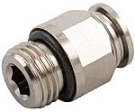 RS PRO Push-in Fitting, G 1/2 Male to Push In 8 mm, Threaded-to-Tube Connection Style
