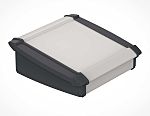 Bopla Alu-Topline Series Grey Aluminium Desktop Enclosure, Sloped Front, 150 x 181.2 x 68.2mm