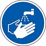 RS PRO Vinyl Floor Graphic Wash Hands Sign With Pictogram Only Text, 400 x 400mm