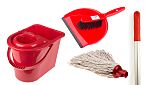  Kit ustensilios de limpieza Rojo RS PRO, para