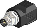 Adaptador conector circular, Ángulo de 90° RS PRO, de extremo M12 Macho Hembra