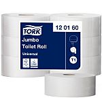 Role toaletního papíru, Bílá 6 ks 2400 archů 1 vrstva Tork, sortiment: Tork Jumbo Universal Jumbo