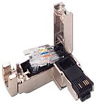 Siemens 6G Series Male RJ45 Connector, Cable Mount, Cat6 Right Angle 2 x 2 Port 4 -Way