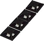 RS PRO Self Adhesive Black Cable Tie Mount 12.5 mm x 12.5mm, 3.2mm Max. Cable Tie Width
