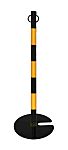 RS PRO Black & Yellow Steel Barrier Post