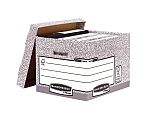 Fellowes Grey 4 Compartment Archive Box, H285mm x W333mm x D380mm