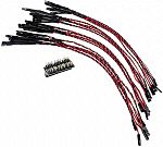 Cable Conector para Placas de Prueba Digilent 410-349, 200mm, Trenzado y aislado, Negro, Rojo