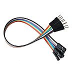 Cable Conector para Placas de Prueba Kitronik 4128, 200mm, Jumper Wire, Negro, Azul, Rojo, Blanco, Amarillo