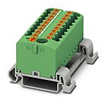 Phoenix Contact Distribution Block, 19 Way, 4mm², 24A, 690 V, Green