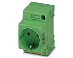 Phoenix Contact German Mains Sockets, 16A, DIN Rail Mount, 250 V