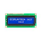 Monochromatický LCD displej, řada: 162J Alfanumerické, Přenosový, Displaytech