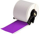 Etiqueta y cinta para impresora de etiquetas Brady, color Púrpura sobre fondo Blanco, para usar con BMP61, M611