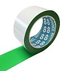 RS PRO Green Double Sided Plastic Tape, 0.15mm Thick, 6 N/cm, PVC Backing, 25mm x 50m