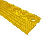 RS PRO Yellow Anti-slip Tile PVC Tile, Holes Finish 500mm x 60mm x 15mm