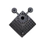 RS PRO Black Anti-slip Tile PVC Tile, Holes Finish 60mm x 60mm x 16mm